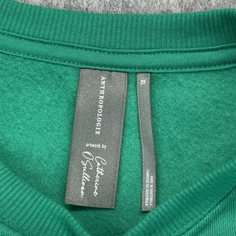 NWT Anthropologie Capricorn Zodiac Sweatshirt Crew Neck Pullover Green - Size XL - Picture 5 of 8